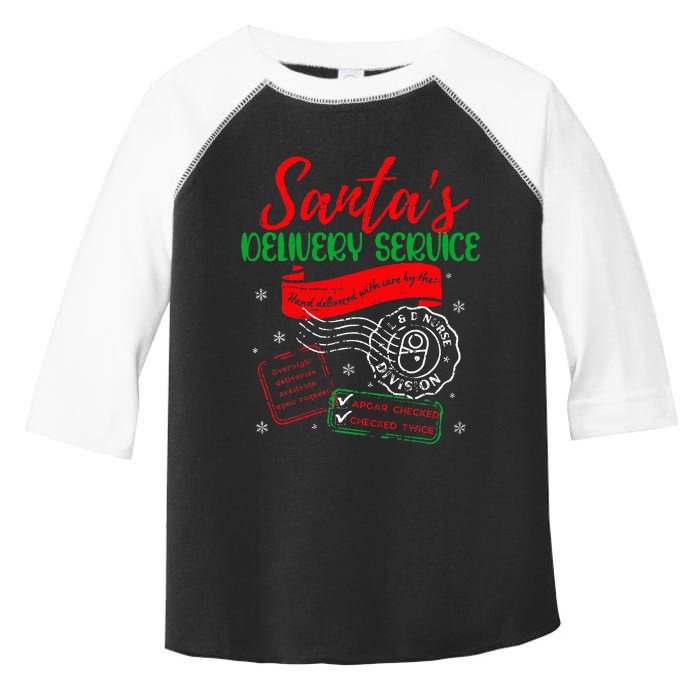 Christmas Santa's Delivery Service L&D Labor Delivery Nurse Toddler Fine Jersey T-Shirt