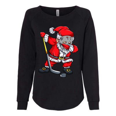 Christmas Santa Dabbing Hockey Player Dab Xmas Gift Womens California Wash Sweatshirt