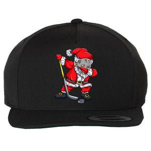 Christmas Santa Dabbing Hockey Player Dab Xmas Gift Wool Snapback Cap