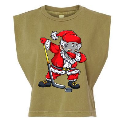 Christmas Santa Dabbing Hockey Player Dab Xmas Gift Garment-Dyed Women's Muscle Tee