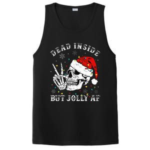 Christmas Skeleton Dead Inside But Jolly Af Christmas PosiCharge Competitor Tank