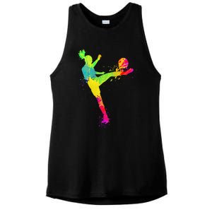 Cool Soccer Design Soccer Player Sport Lover Ladies PosiCharge Tri-Blend Wicking Tank