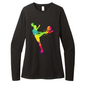 Cool Soccer Design Soccer Player Sport Lover Womens CVC Long Sleeve Shirt