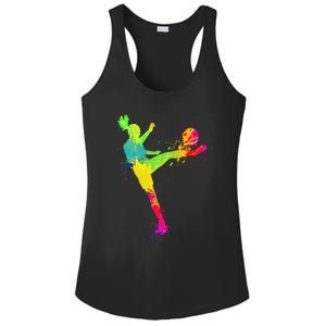 Cool Soccer Design Soccer Player Sport Lover Ladies PosiCharge Competitor Racerback Tank