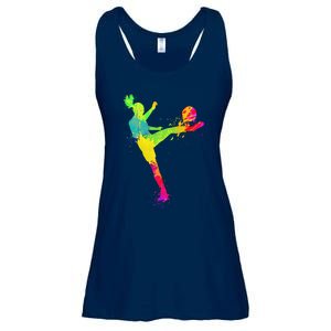 Cool Soccer Design Soccer Player Sport Lover Ladies Essential Flowy Tank