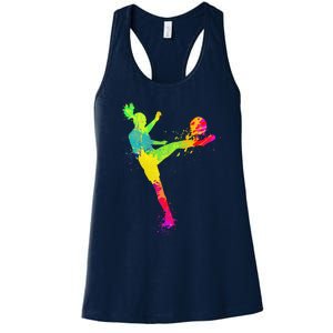 Cool Soccer Design Soccer Player Sport Lover Women's Racerback Tank