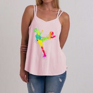 Cool Soccer Design Soccer Player Sport Lover Women's Strappy Tank