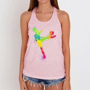 Cool Soccer Design Soccer Player Sport Lover Women's Knotted Racerback Tank