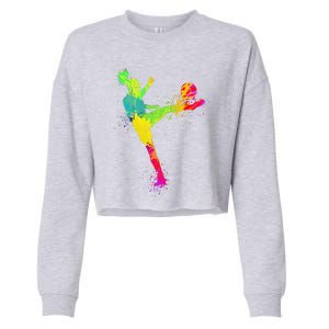 Cool Soccer Design Soccer Player Sport Lover Cropped Pullover Crew