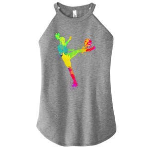 Cool Soccer Design Soccer Player Sport Lover Women's Perfect Tri Rocker Tank