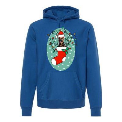 Christmas Stocking Dog Ger Shepherd Meaningful Gift Premium Hoodie