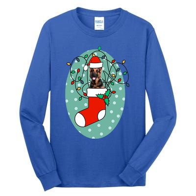 Christmas Stocking Dog Ger Shepherd Meaningful Gift Tall Long Sleeve T-Shirt