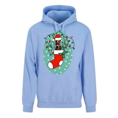 Christmas Stocking Dog Ger Shepherd Meaningful Gift Unisex Surf Hoodie