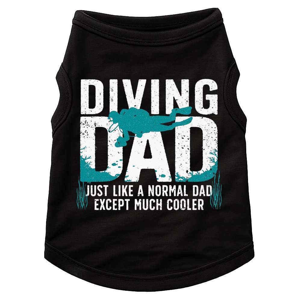 Cool Scuba Diving For Dad Men Ocean Scuba Diver Instructor Doggie Tank
