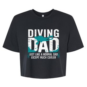 Cool Scuba Diving For Dad Men Ocean Scuba Diver Instructor Bella+Canvas Jersey Crop Tee