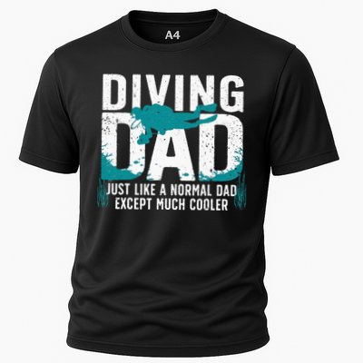 Cool Scuba Diving For Dad Men Ocean Scuba Diver Instructor Cooling Performance Crew T-Shirt