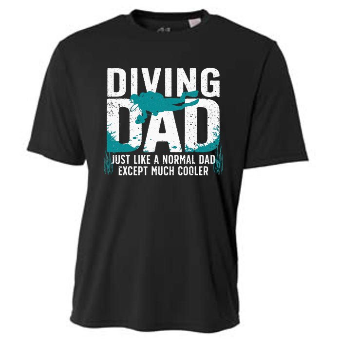 Cool Scuba Diving For Dad Men Ocean Scuba Diver Instructor Cooling Performance Crew T-Shirt