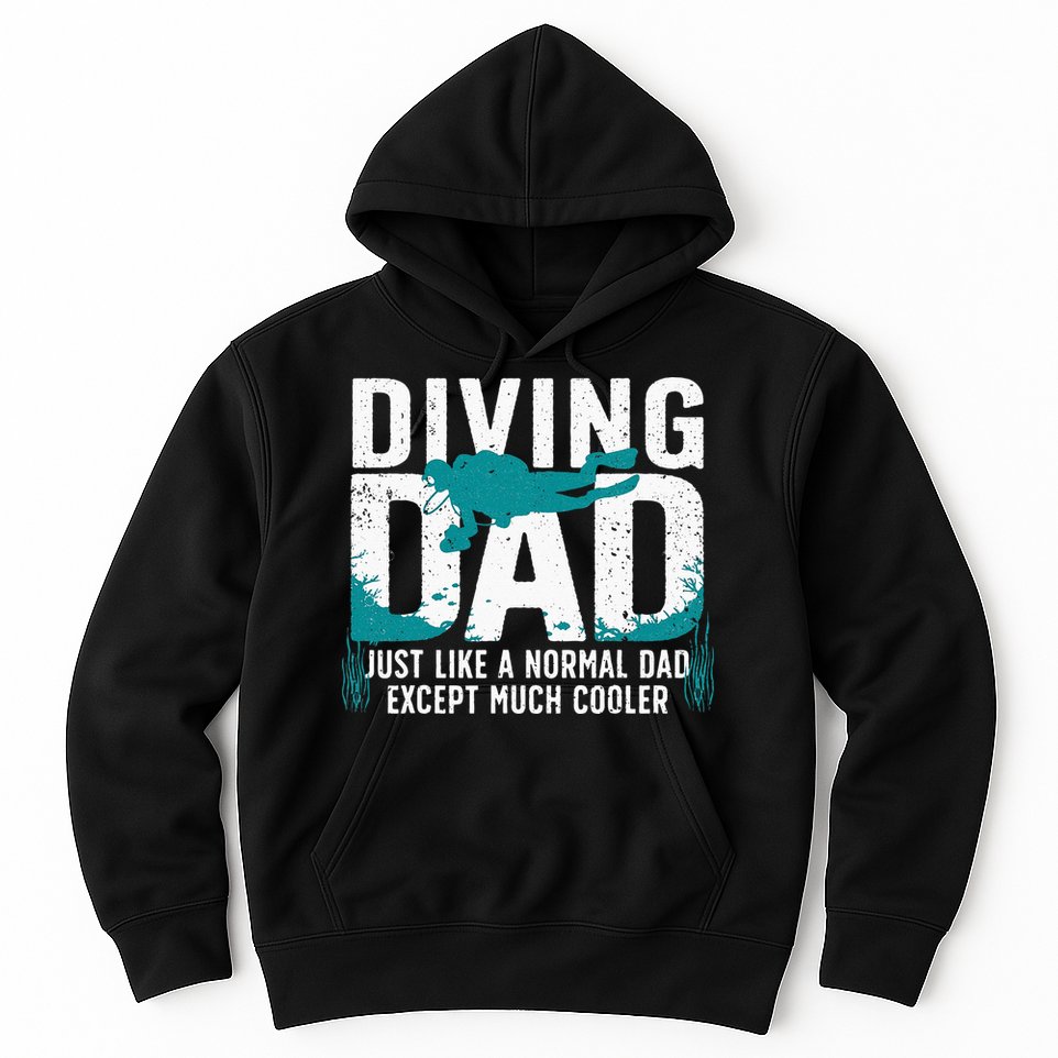 Cool Scuba Diving For Dad Men Ocean Scuba Diver Instructor Hoodie