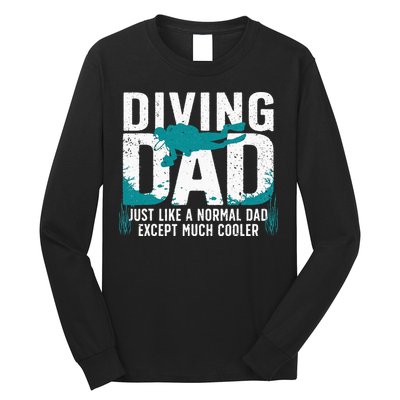Cool Scuba Diving For Dad Men Ocean Scuba Diver Instructor Long Sleeve Shirt