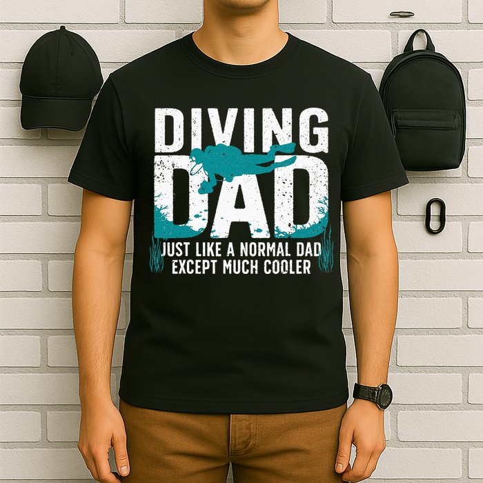 Cool Scuba Diving For Dad Men Ocean Scuba Diver Instructor T-Shirt