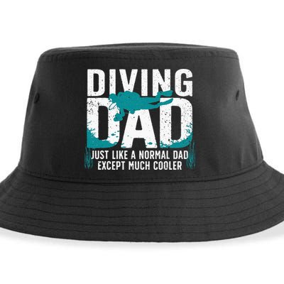 Cool Scuba Diving For Dad Men Ocean Scuba Diver Instructor Sustainable Bucket Hat