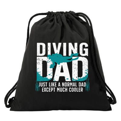 Cool Scuba Diving For Dad Men Ocean Scuba Diver Instructor Drawstring Bag