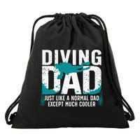 Cool Scuba Diving For Dad Men Ocean Scuba Diver Instructor Drawstring Bag