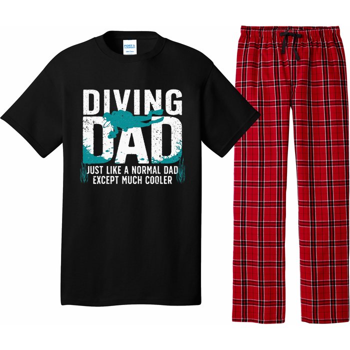 Cool Scuba Diving For Dad Men Ocean Scuba Diver Instructor Pajama Set