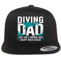 Cool Scuba Diving For Dad Men Ocean Scuba Diver Instructor Flat Bill Trucker Hat