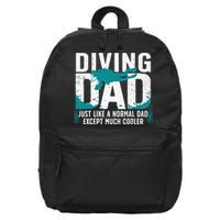 Cool Scuba Diving For Dad Men Ocean Scuba Diver Instructor 16 in Basic Backpack