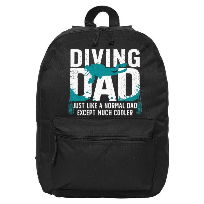 Cool Scuba Diving For Dad Men Ocean Scuba Diver Instructor 16 in Basic Backpack