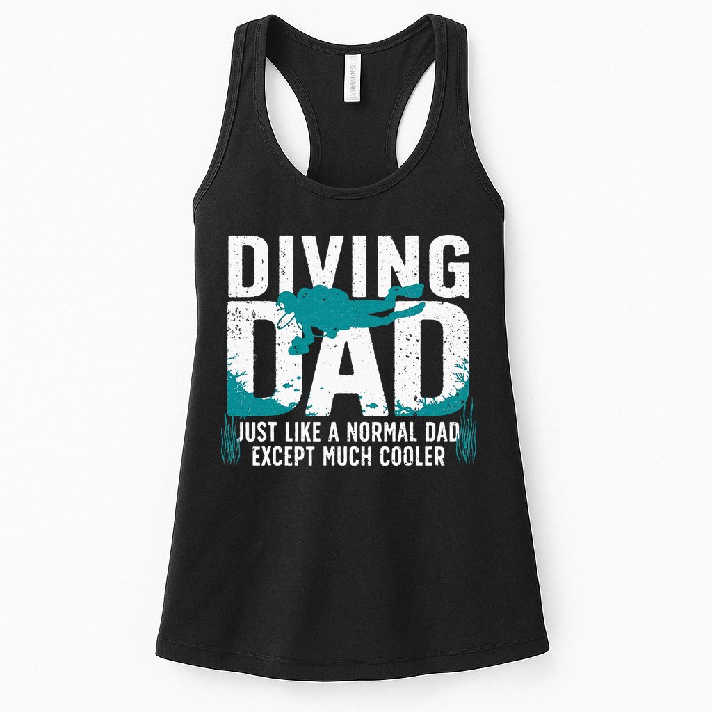 Cool Scuba Diving For Dad Men Ocean Scuba Diver Instructor Womens Tank Top