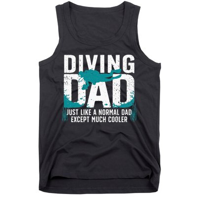Cool Scuba Diving For Dad Men Ocean Scuba Diver Instructor Tank Top