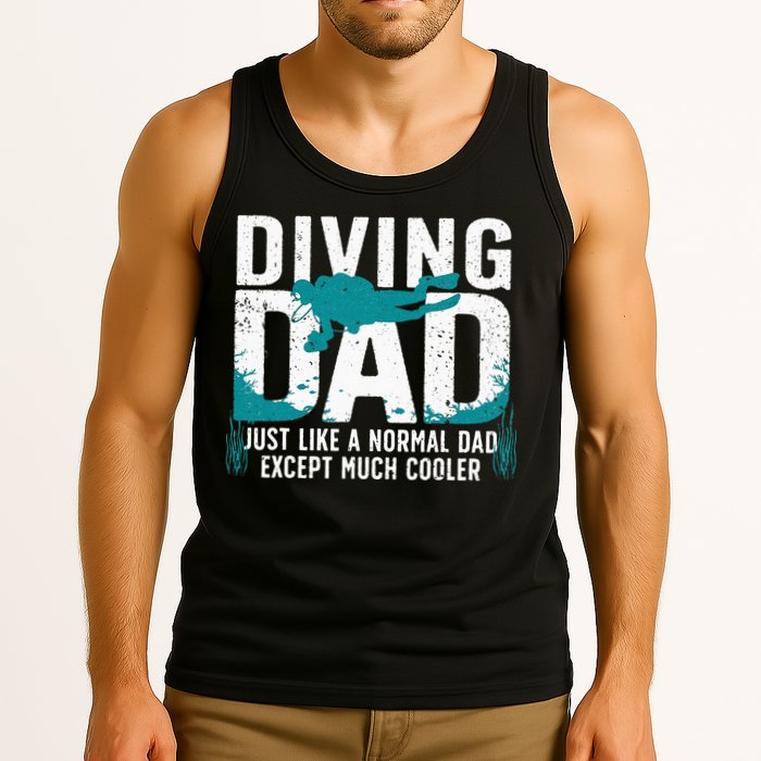Cool Scuba Diving For Dad Men Ocean Scuba Diver Instructor Tank Top
