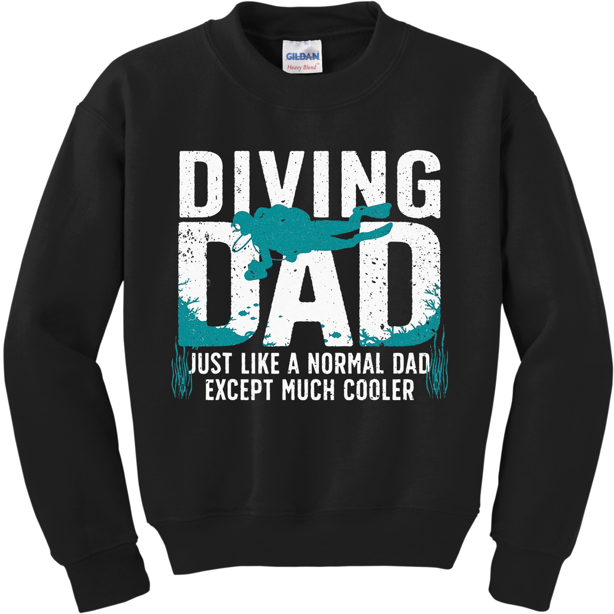 Cool Scuba Diving For Dad Men Ocean Scuba Diver Instructor Kids Sweatshirt