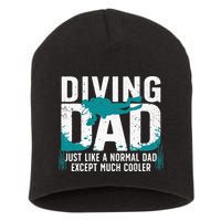 Cool Scuba Diving For Dad Men Ocean Scuba Diver Instructor Short Acrylic Beanie