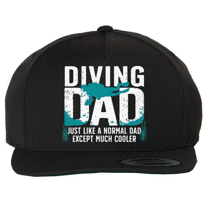 Cool Scuba Diving For Dad Men Ocean Scuba Diver Instructor Wool Snapback Cap