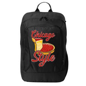 Chicago Style Deep Dish Pizza City Backpack