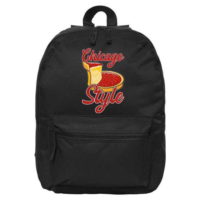 Chicago Style Deep Dish Pizza 16 in Basic Backpack