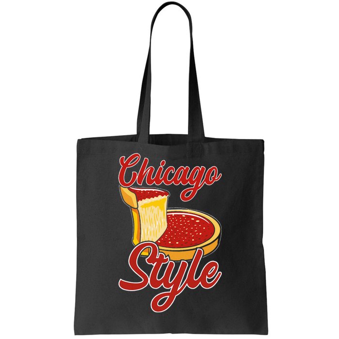 Chicago Style Deep Dish Pizza Tote Bag