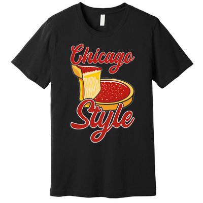 Chicago Style Deep Dish Pizza Premium T-Shirt