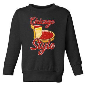 Chicago Style Deep Dish Pizza Toddler Sweatshirt