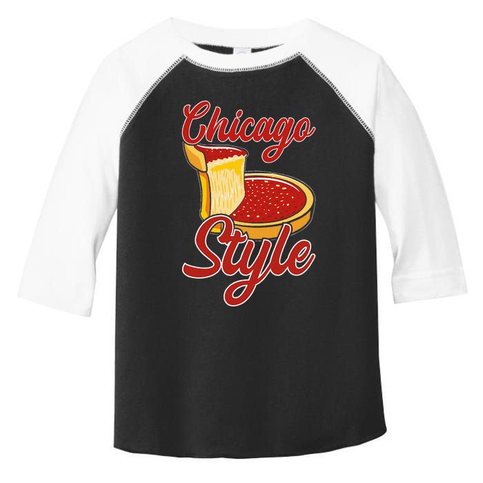 Chicago Style Deep Dish Pizza Toddler Fine Jersey T-Shirt