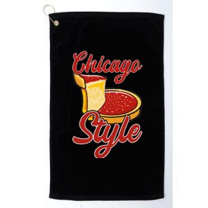 Chicago Style Deep Dish Pizza Platinum Collection Golf Towel