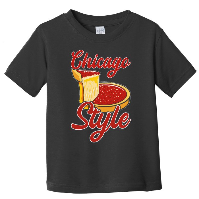 Chicago Style Deep Dish Pizza Toddler T-Shirt