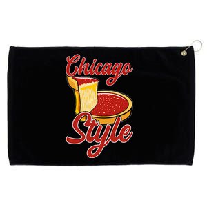 Chicago Style Deep Dish Pizza Grommeted Golf Towel