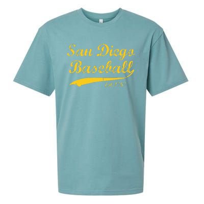 Classic San Diego California Baseball Fan Retro Vintage Sueded Cloud Jersey T-Shirt