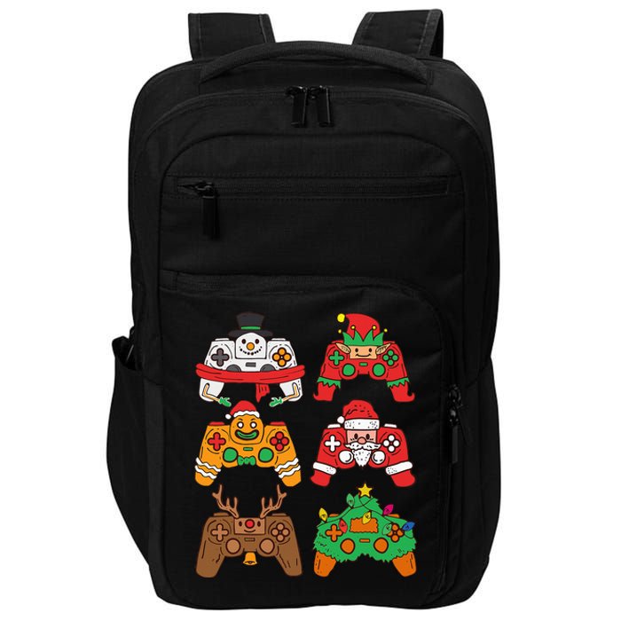 Christmas Santa deer gaming controllers Impact Tech Backpack