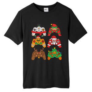 Christmas Santa deer gaming controllers Tall Fusion ChromaSoft Performance T-Shirt