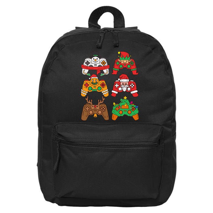 Christmas Santa deer gaming controllers 16 in Basic Backpack